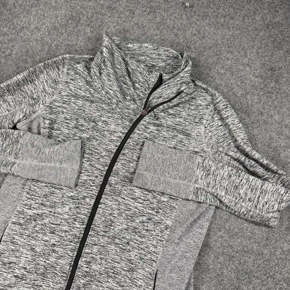 Calia by Carrie Underwood Women's Gray Space Dye Full Zip Athletic Track Jacket